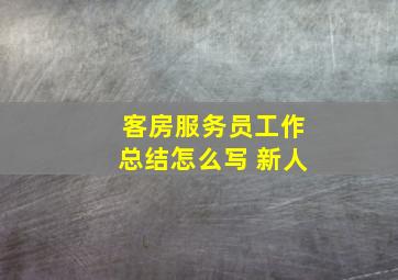 客房服务员工作总结怎么写 新人